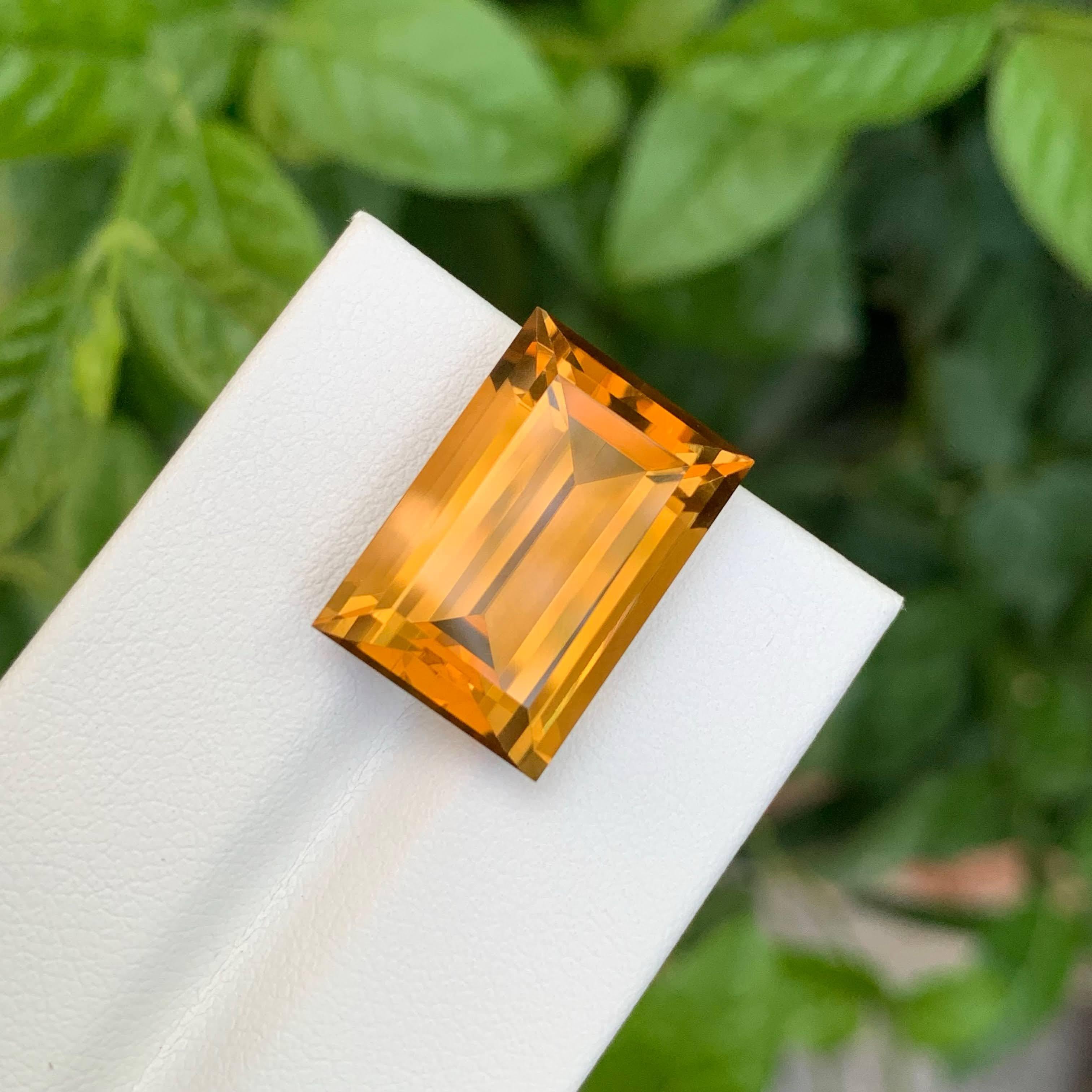 15.40 Carat Loose Natural Fire Citrine Stone Baguette Cut Brazilian Gemstone (pierre précieuse brésilienne) en vente 1