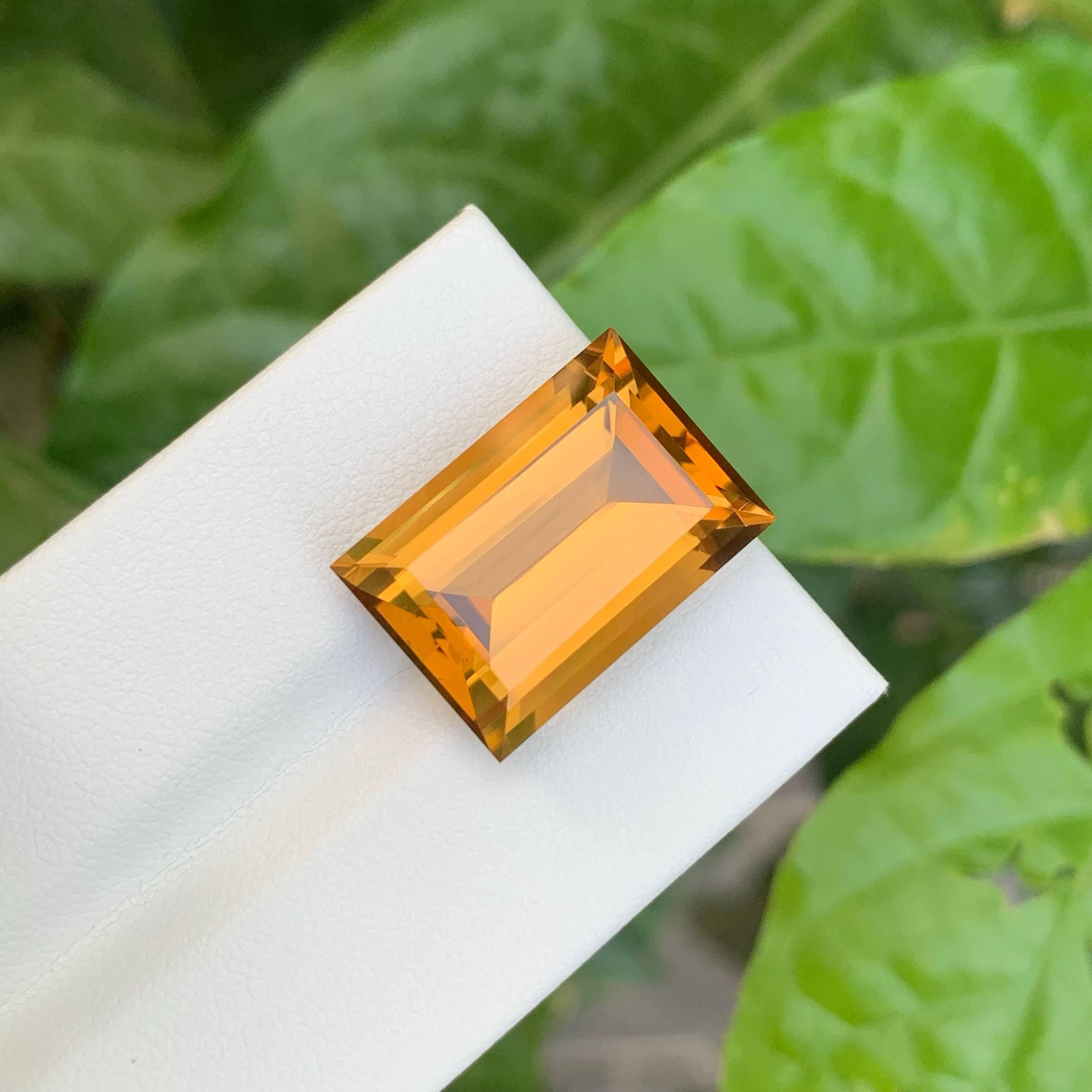 15.40 Carat Loose Natural Fire Citrine Stone Baguette Cut Brazilian Gemstone (pierre précieuse brésilienne) en vente 2