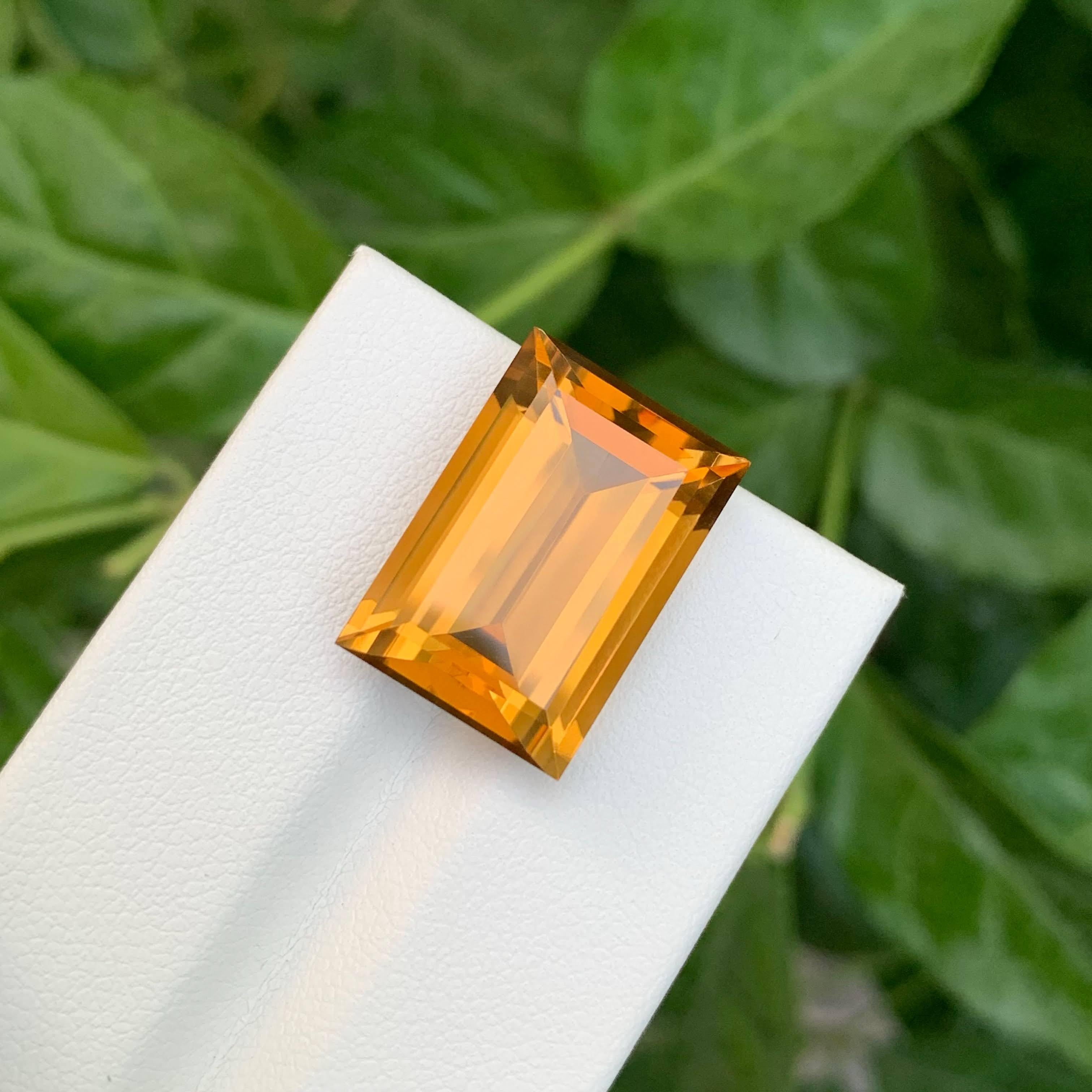 15.40 Carat Loose Natural Fire Citrine Stone Baguette Cut Brazilian Gemstone (pierre précieuse brésilienne) en vente 3