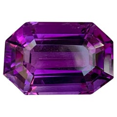 15,40 Karat Natürlicher Loser Lila Amethyst Stein Smaragd Schliff Brasilianischer Edelstein