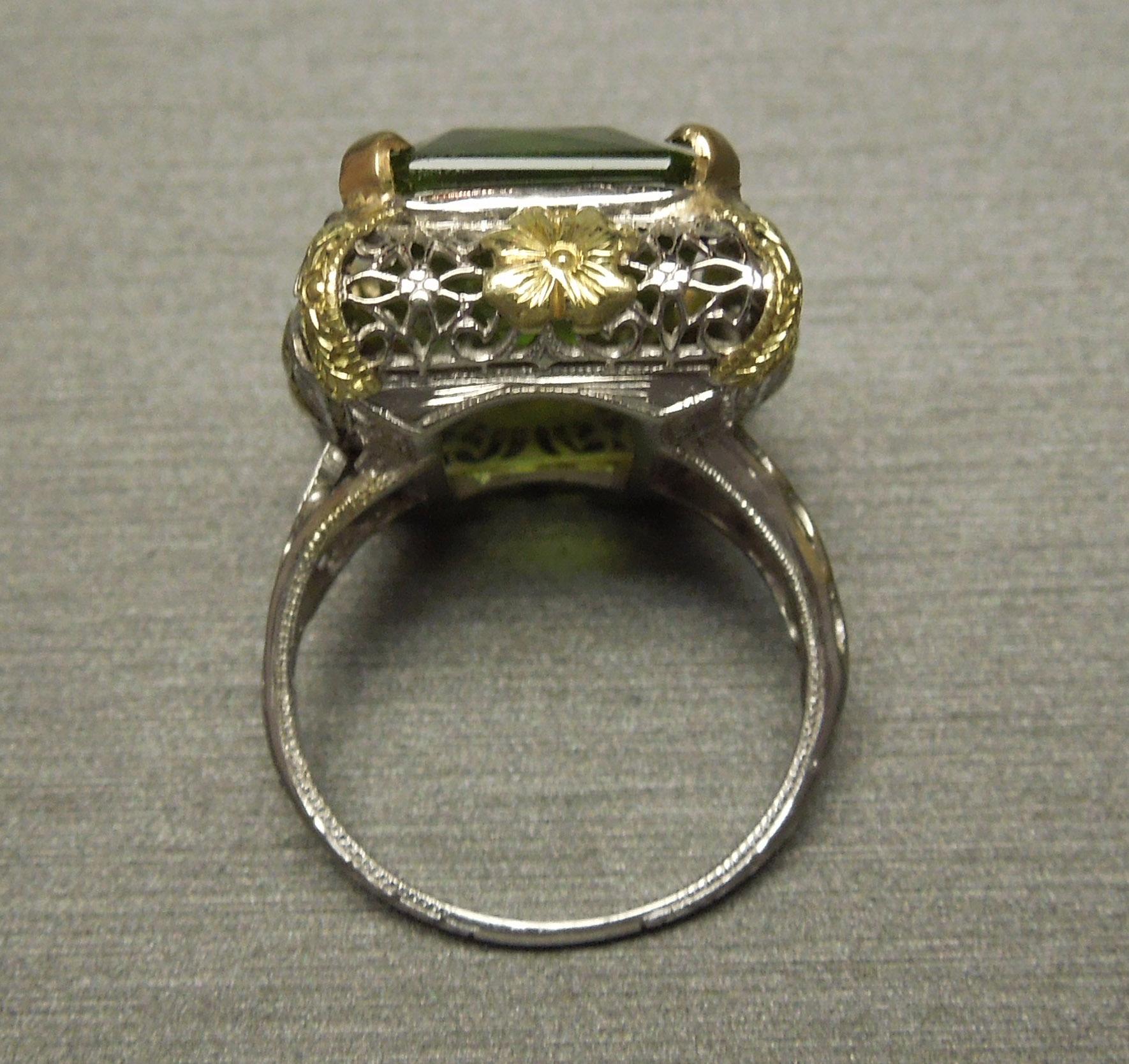 filigree emerald ring