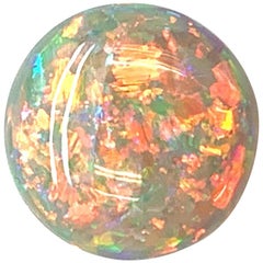 15.45 Carat Semi-Black Crystal Opal GIA, Double Cabochon Pendant Collector Gem