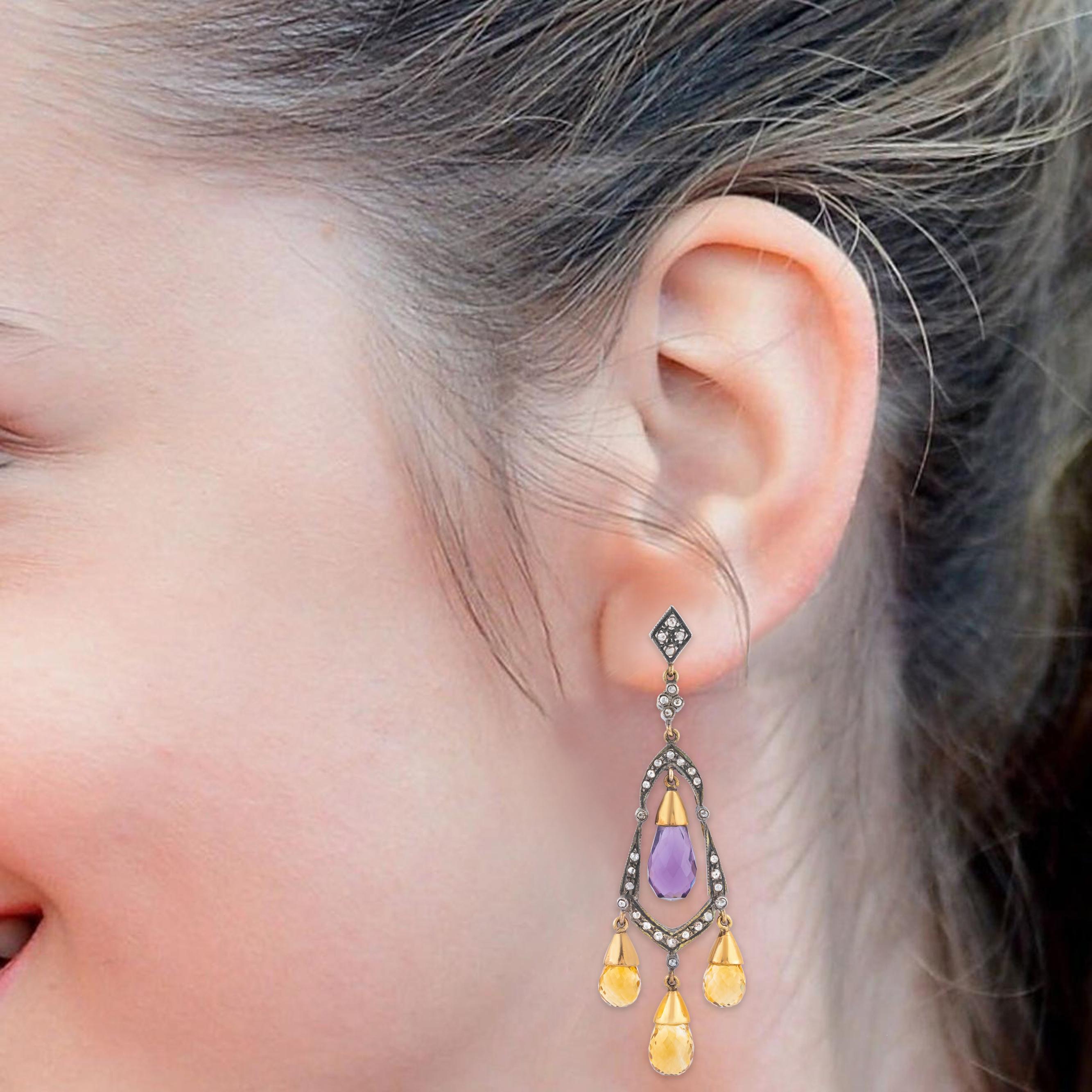 Experience the epitome of luxury with our stunning 15.49 Carat Diamond and Mixed Stones Cocktail Earrings. Each piece is a testament to exquisite craftsmanship, thoughtfully designed to capture the imagination and elevate any ensemble. The