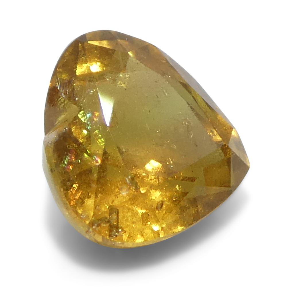1.54ct Heart Orange Sapphire from Tanzania Unheated For Sale 2
