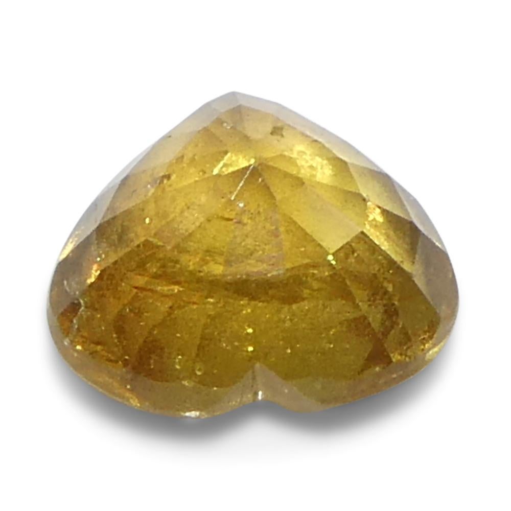 1.54ct Heart Orange Sapphire from Tanzania Unheated For Sale 3