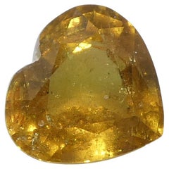 Zafiro naranja corazón de Tanzania sin calentar de 1,54 ct