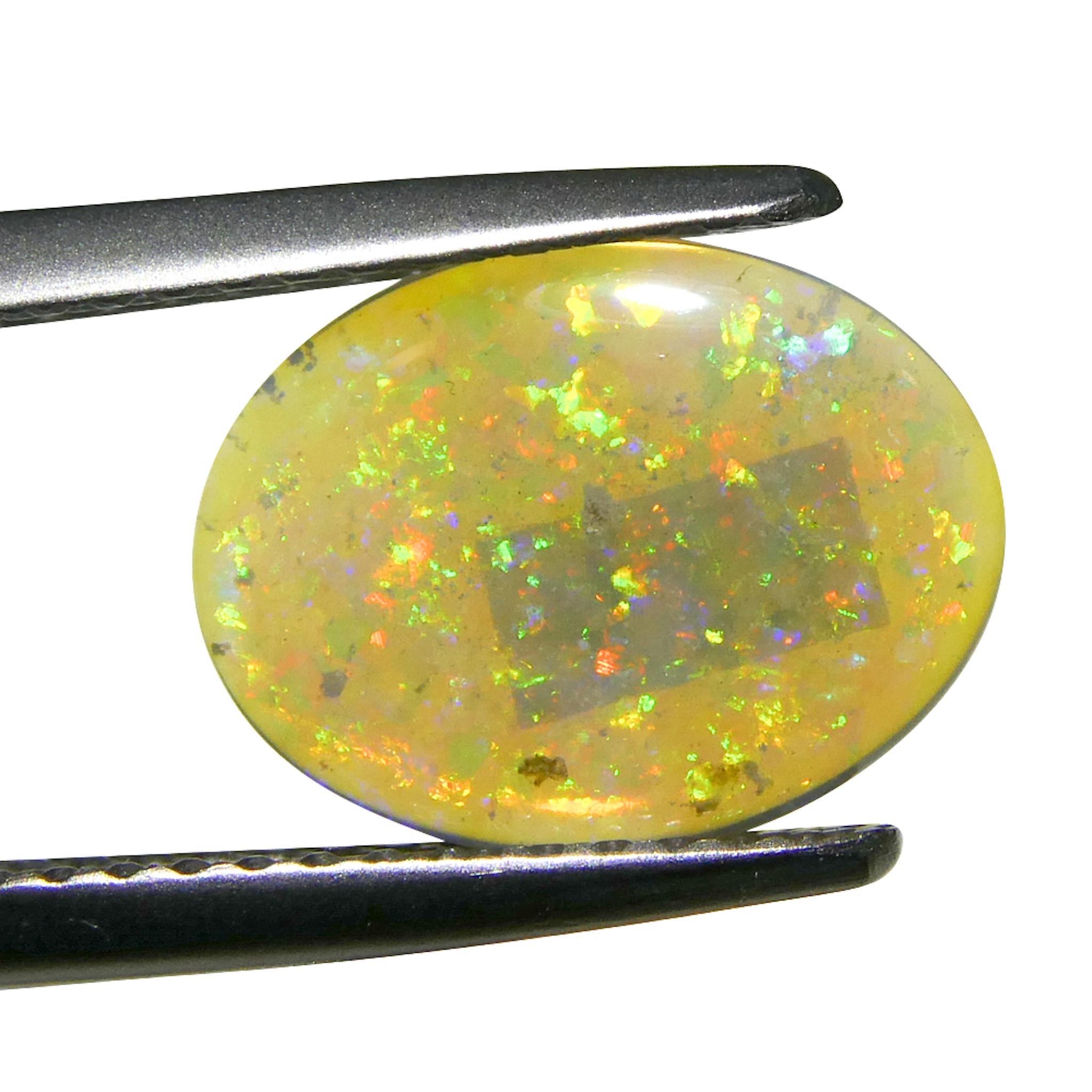 1.54ct Oval Cabochon White Opal from Australia For Sale 6