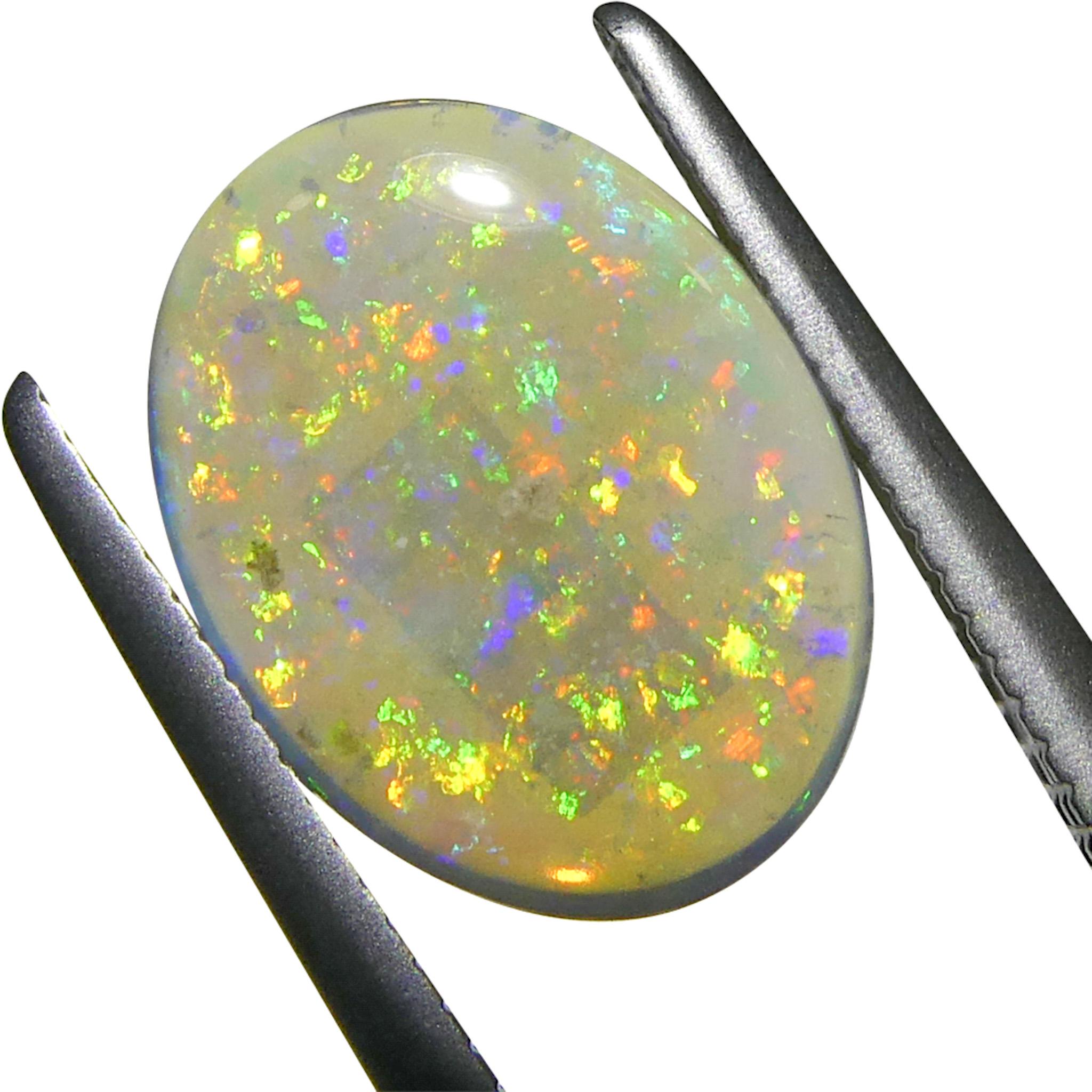 1.54ct Oval Cabochon White Opal from Australia For Sale 7