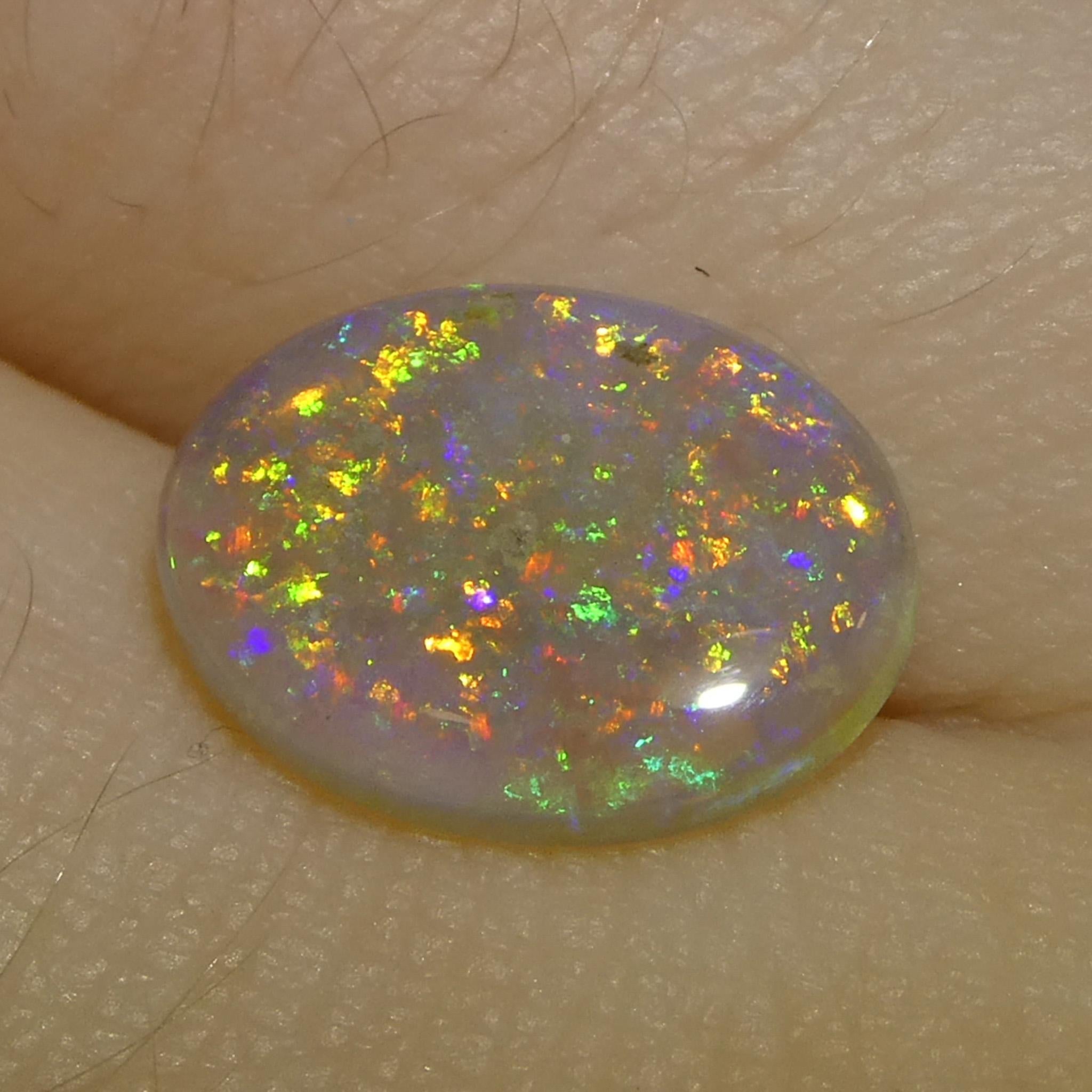 1.54ct Oval Cabochon White Opal from Australia For Sale 8