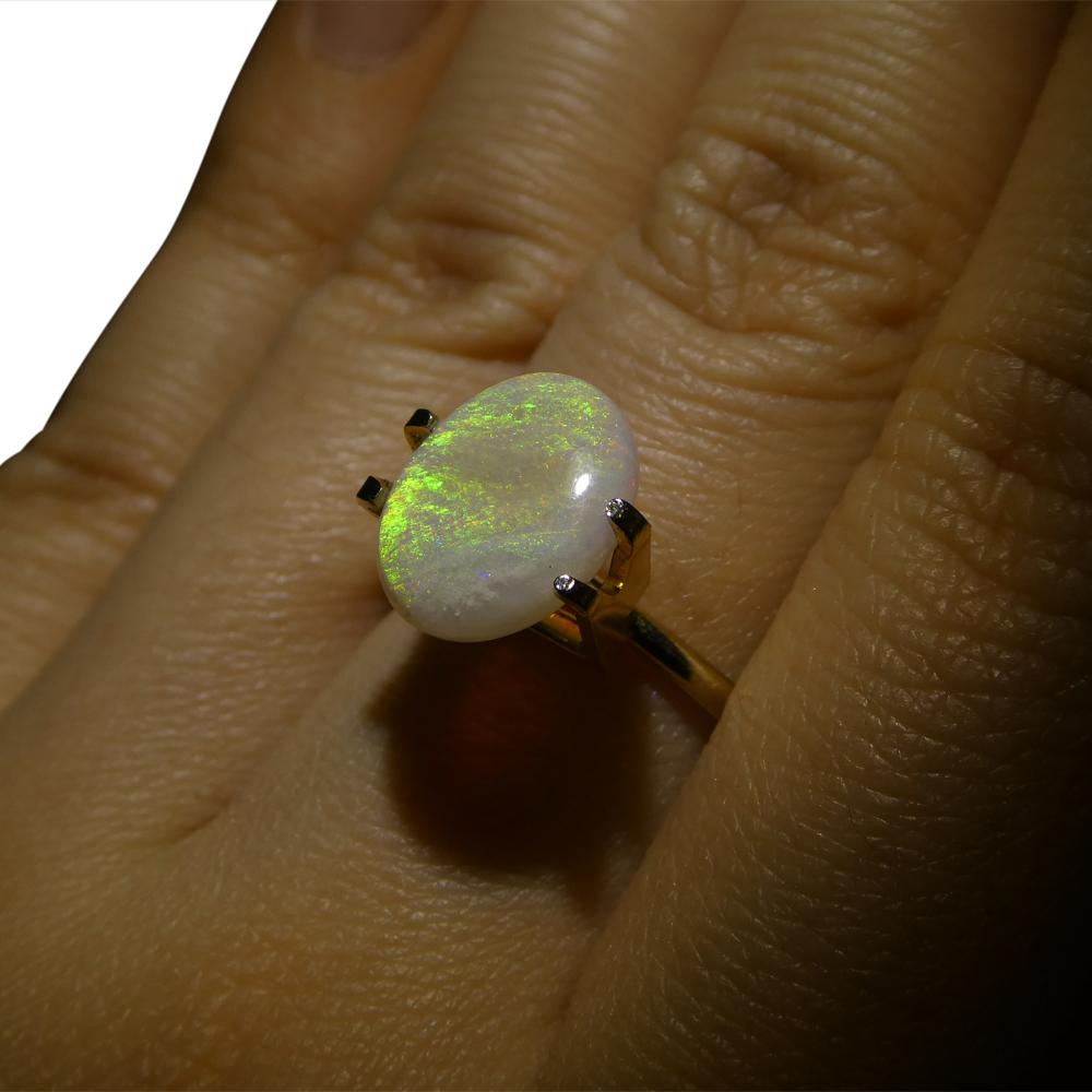 Ópalo Blanco Cabujón Oval de Australia 1.54ct en venta 6