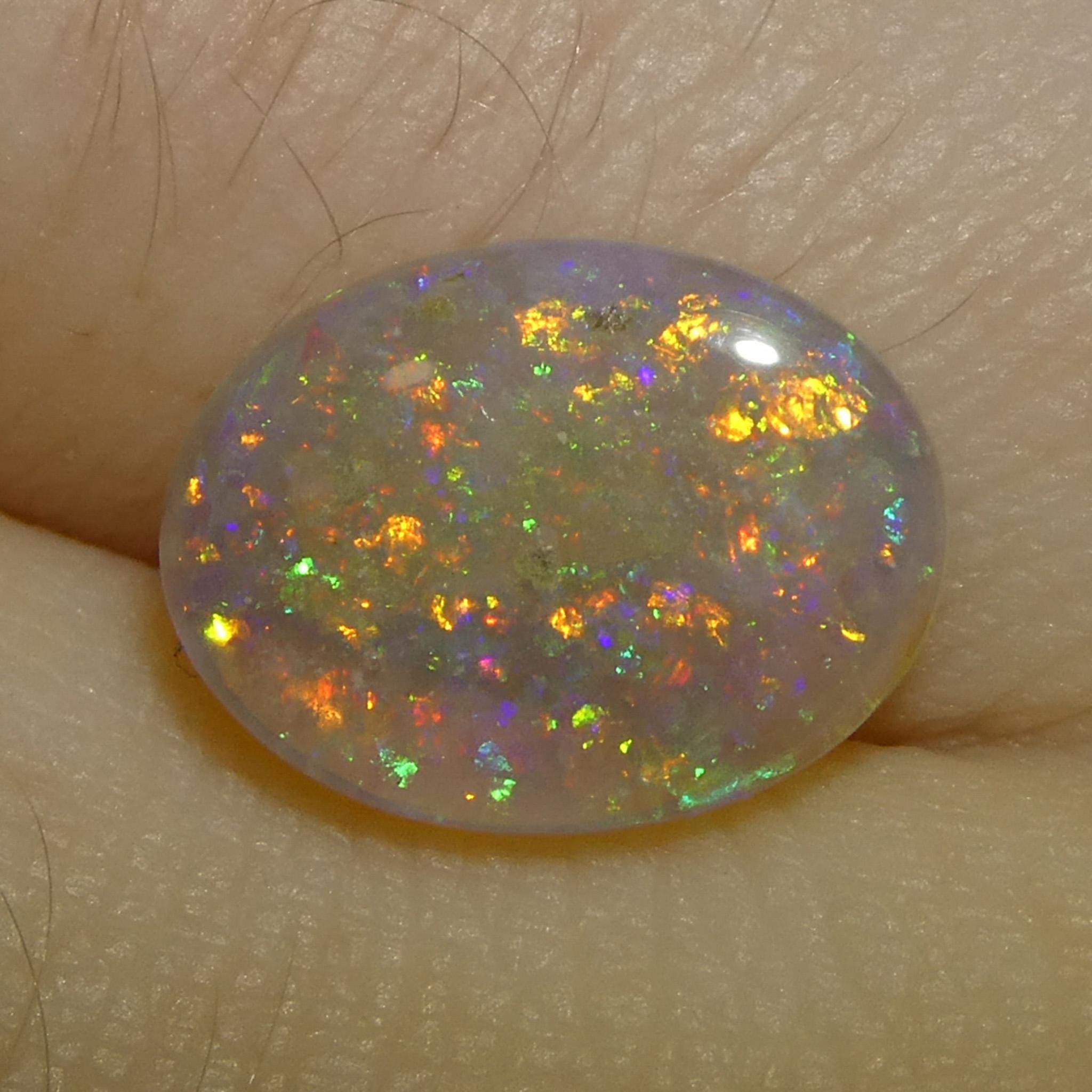 1.54ct Oval Cabochon White Opal from Australia For Sale 9