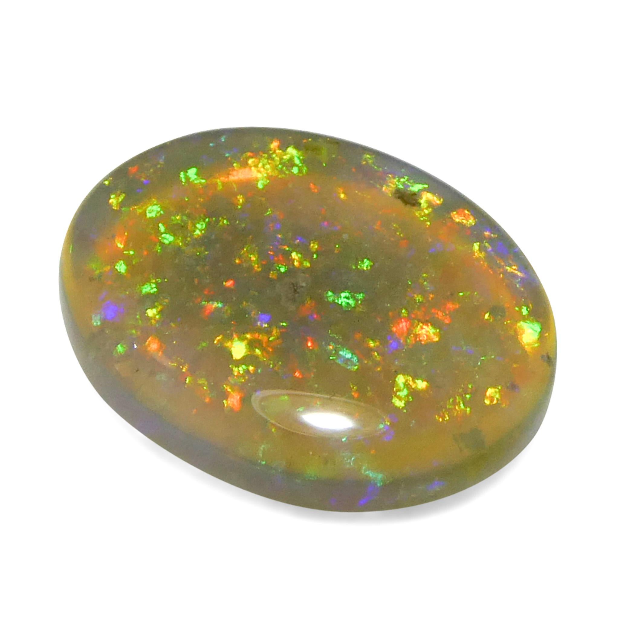 Women's or Men's 1.54ct Oval Cabochon White Opal from Australia For Sale