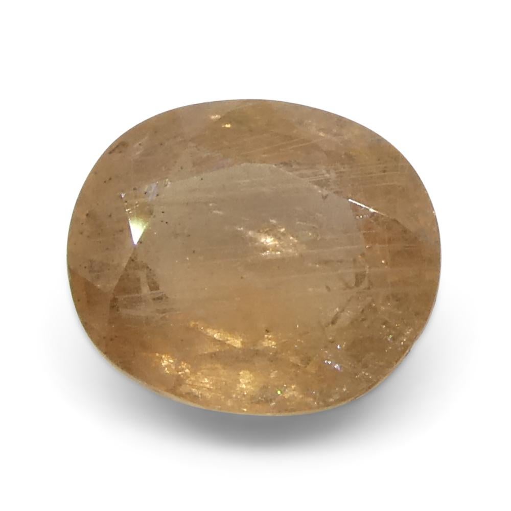 Zafiro Padparadscha naranja ovalado de Tanzania, sin calentar, 1,54ct en venta 1