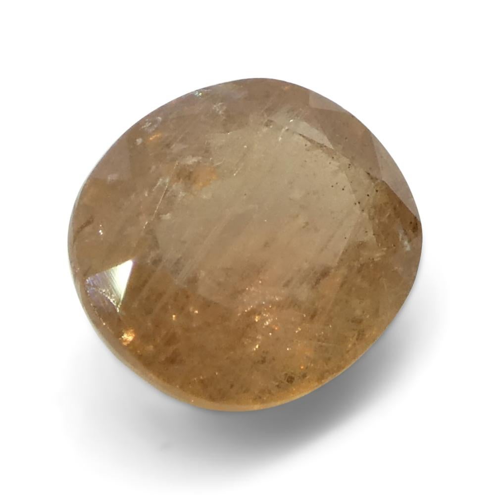 Zafiro Padparadscha naranja ovalado de Tanzania, sin calentar, 1,54ct en venta 3
