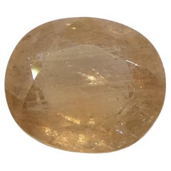 1,54 Karat ovaler orangefarbener Padparadscha-Saphir aus Tansania, unerhitzt