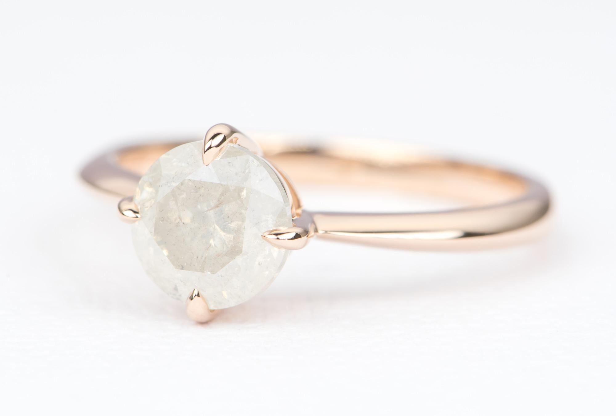 milky diamond engagement ring
