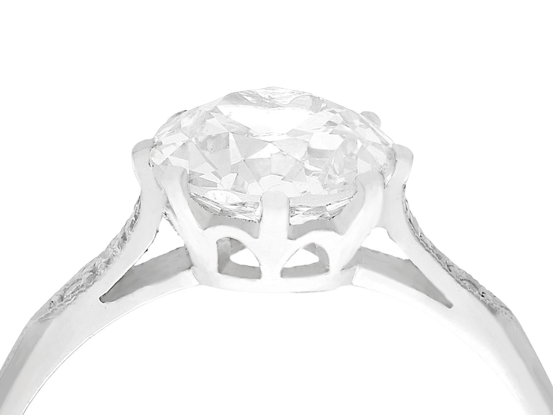 An impressive antique 1.55 carat diamond and platinum solitaire style engagement ring; part of our diverse antique jewelry collections.

This fine and impressive antique has been crafted in platinum.

The pierced decorated eight claw setting