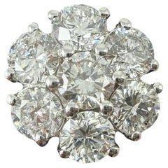 1.55 Carat Diamond Cluster Earrings in 14K White Gold
