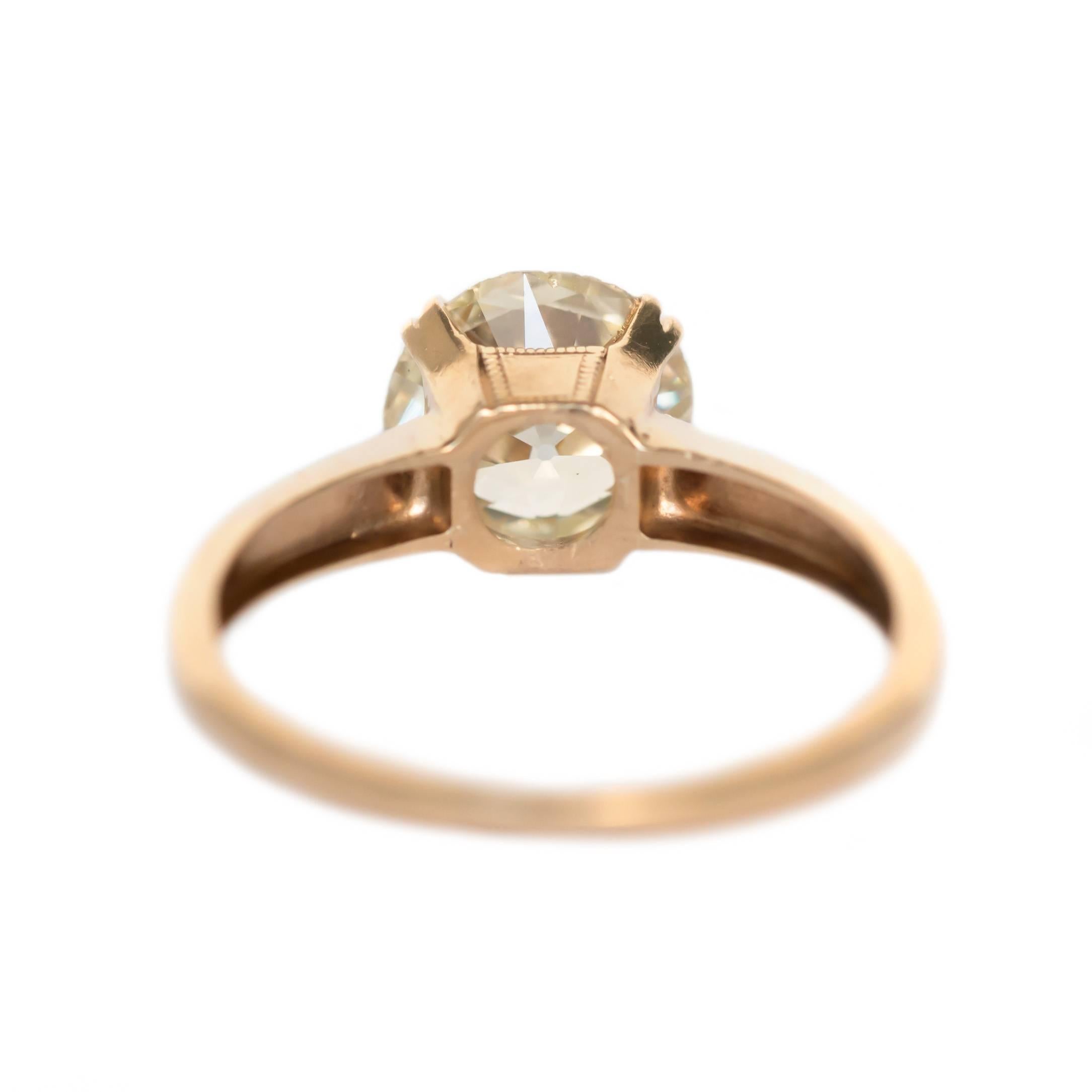 Victorian 1.55 Carat Diamond Yellow Gold Engagement Ring