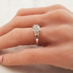 1.55 Carat Fancy Light Yellow and Trapezoid Fancy Yellow Diamond Cocktail Ring