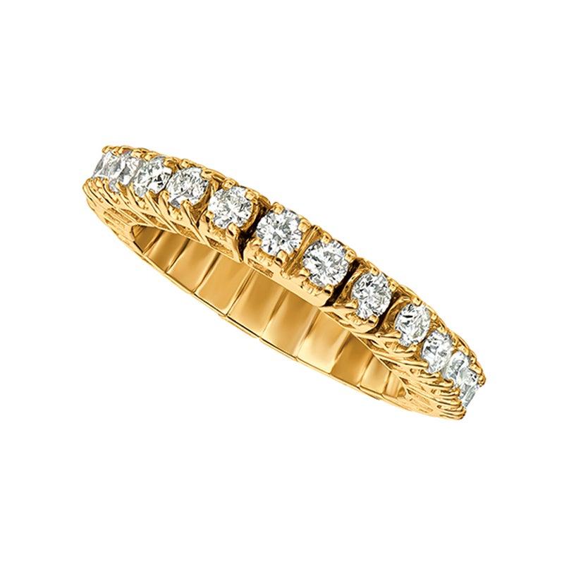 For Sale:  1.55 Carat Natural Diamond Stretchable Eternity Band Ring G SI 14k White Gold 3