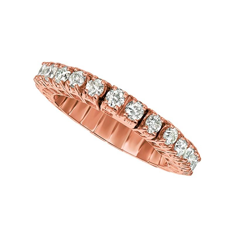Im Angebot: 1,55 Karat natürlicher Diamant Stretchable Eternity Band Ring G SI 14k Weißgold () 4