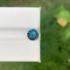 1.55 Carat Natural Loose Blue London Topaz Stone Round Cut Madagascar's Gemstone