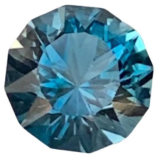 1,55 Karat Natürlicher Loser Blauer Londoner Topas Stein Rundschliff Madagaskar
s Edelstein