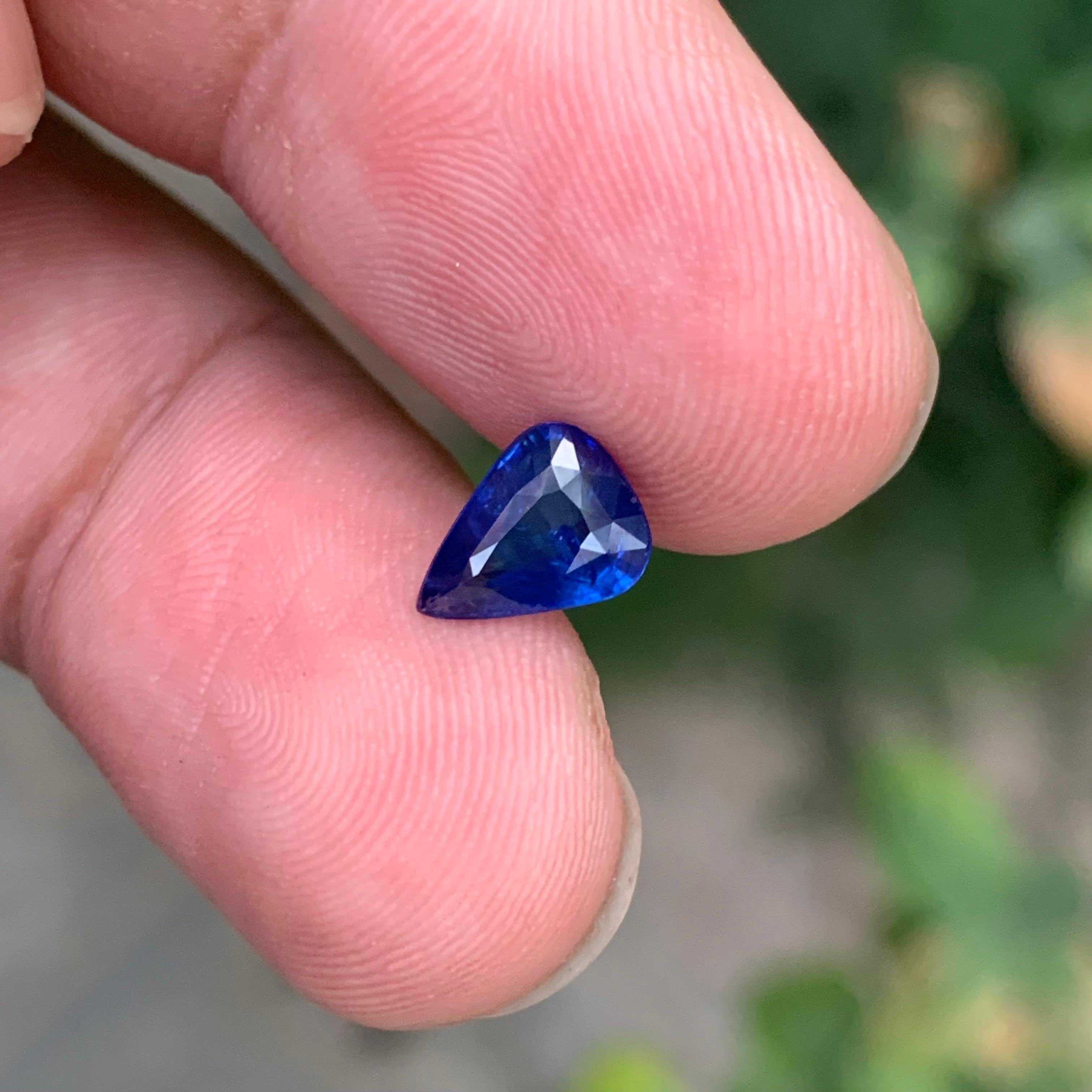 1.55 Karat natürlicher loser blauer Saphir Birnenform Edelstein im Angebot 5