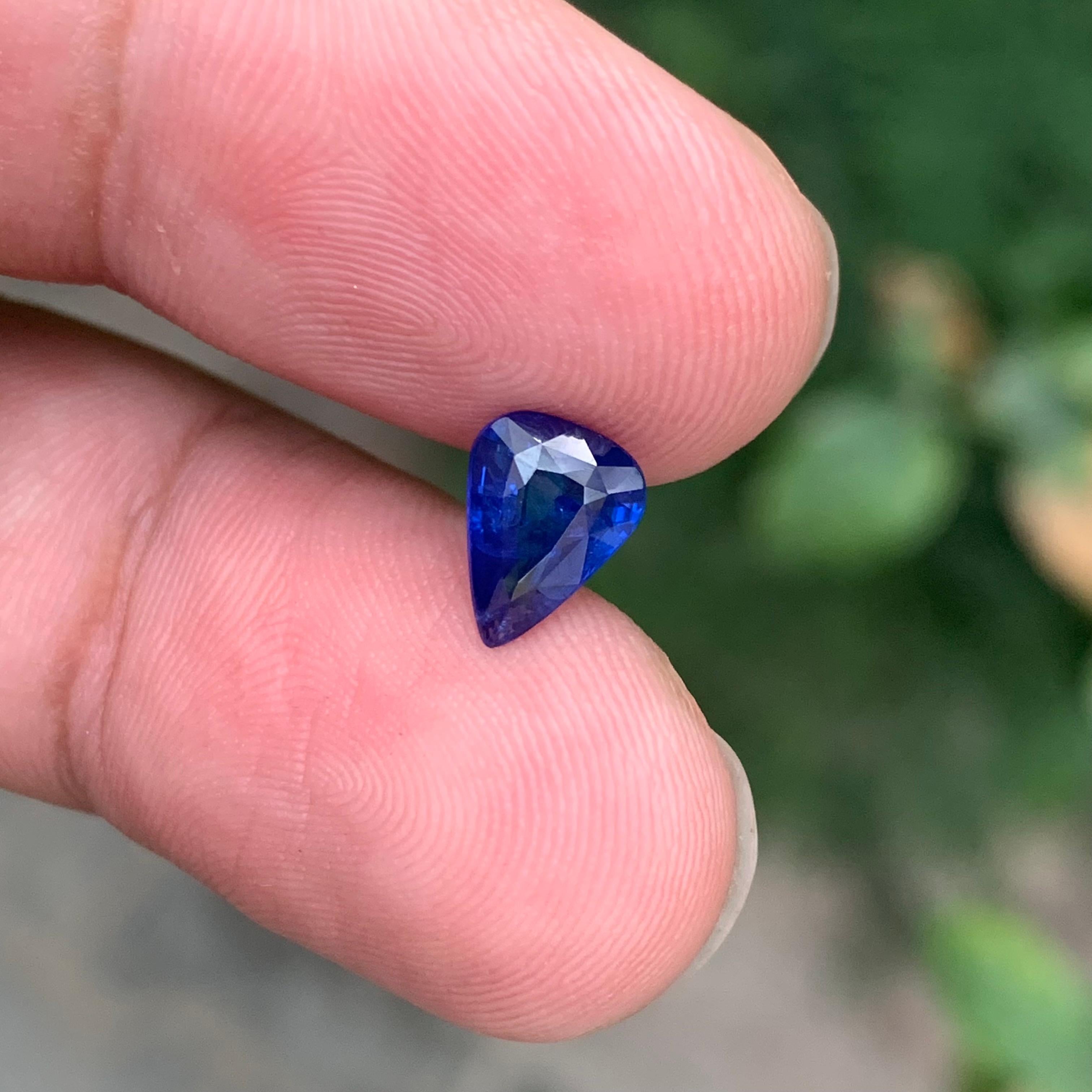 1.55 Karat natürlicher loser blauer Saphir Birnenform Edelstein im Angebot 6