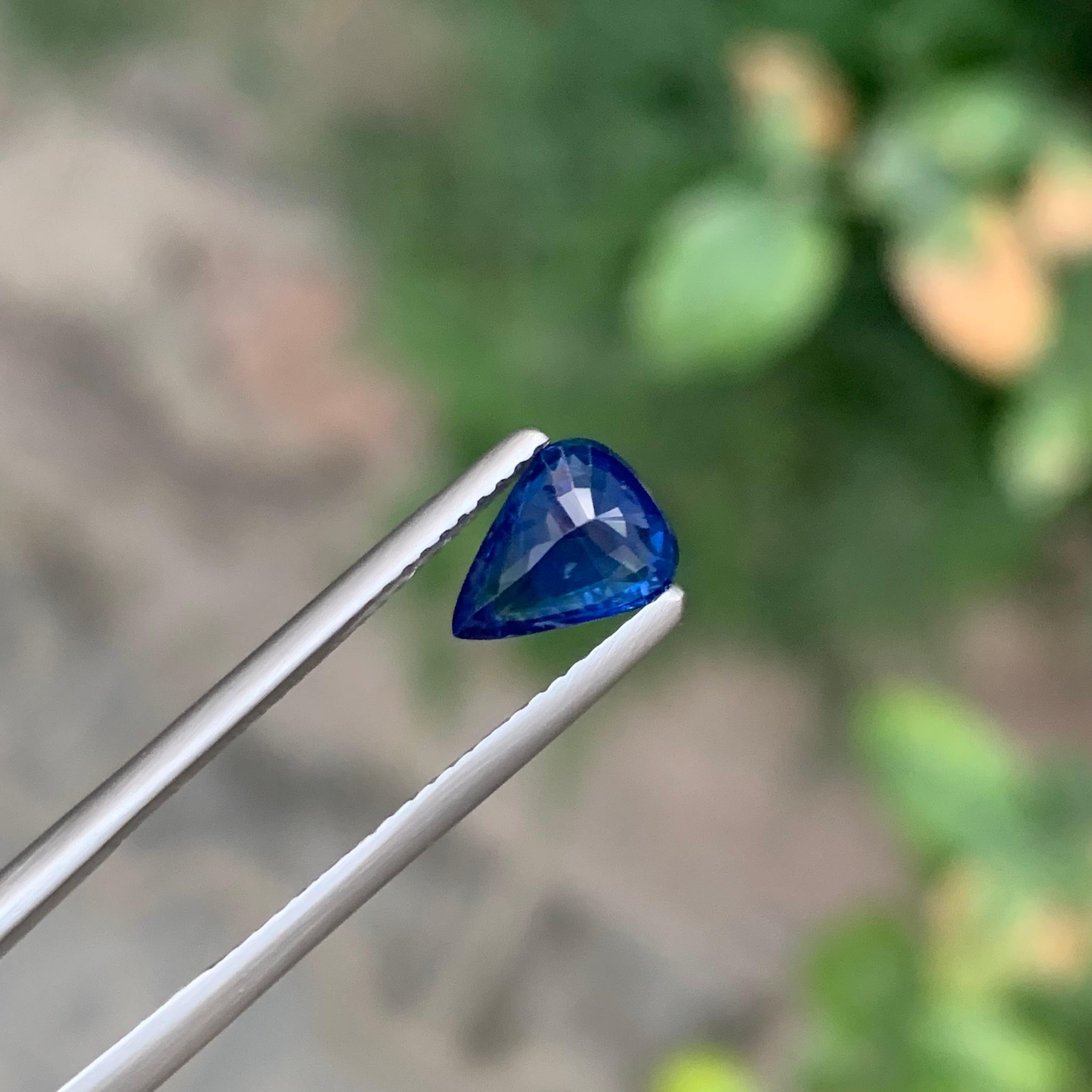 1.55 Karat natürlicher loser blauer Saphir Birnenform Edelstein im Angebot 7