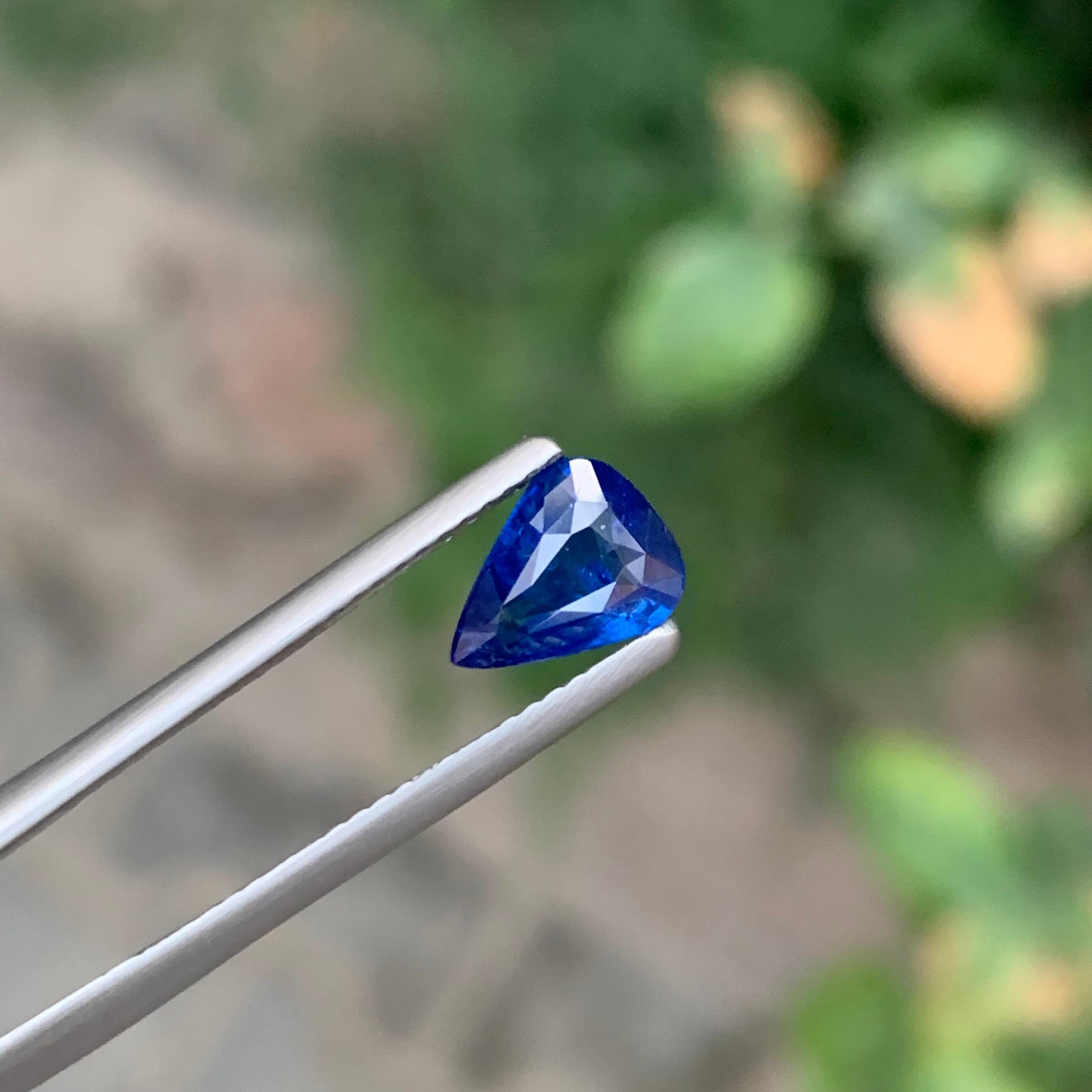 1.55 Karat natürlicher loser blauer Saphir Birnenform Edelstein im Angebot 8