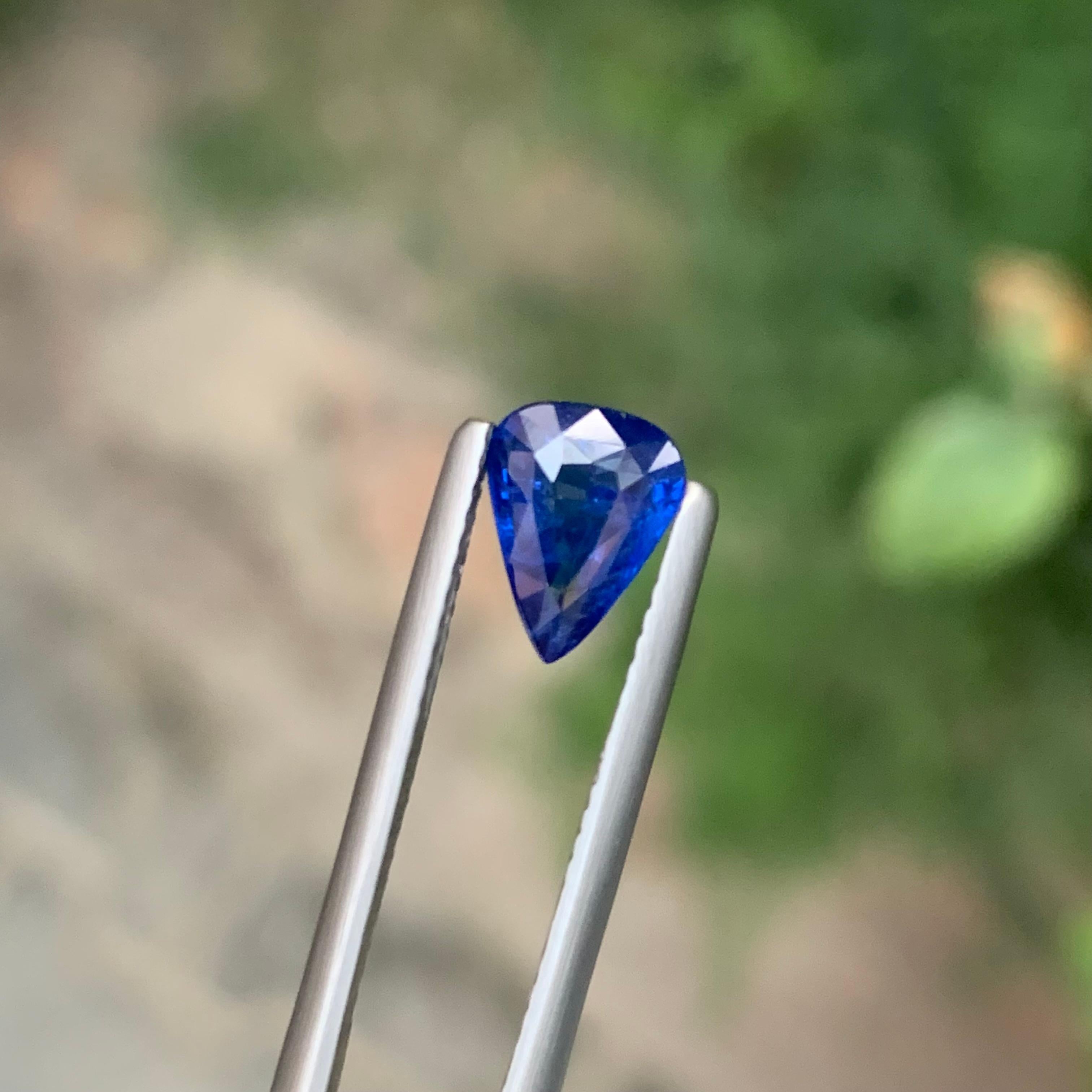 1.55 Karat natürlicher loser blauer Saphir Birnenform Edelstein im Angebot 9