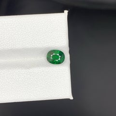 1.55 Carat Natural Loose Deep Green Tsavorite Garnet Oval Cut Tanzanian Gemstone