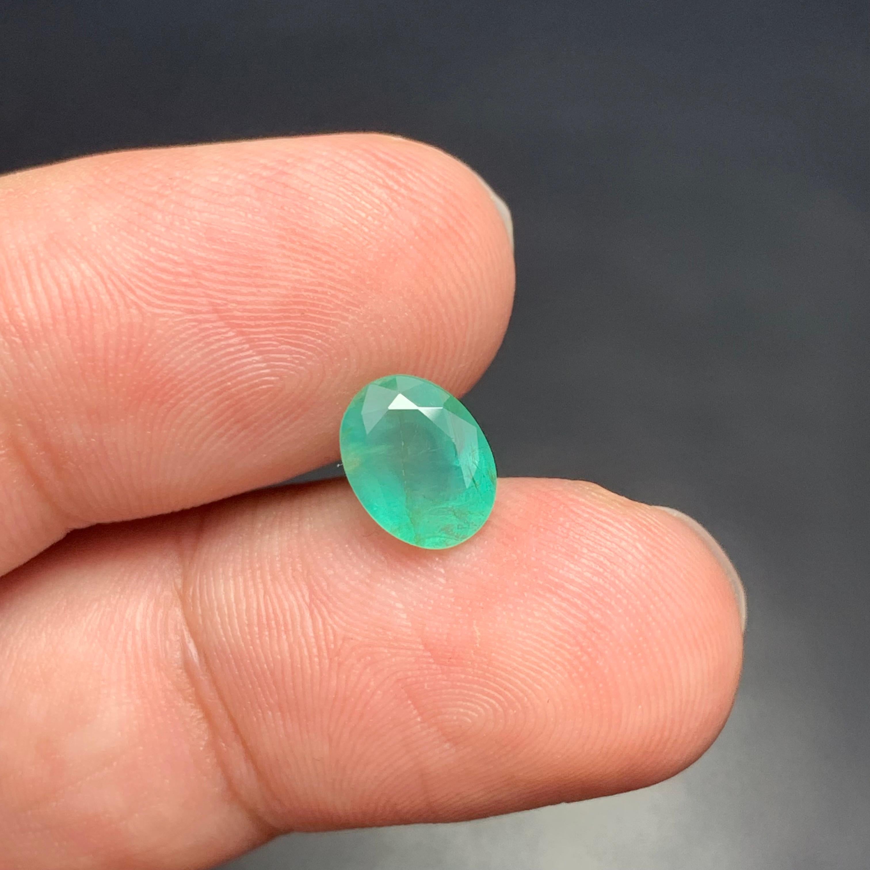 Loose Emerald

Weight: 1.55 Carats
Dimension: 8.4 x 6.4 x 4.3 Mm
Origin: Zambia
Cut: Oval
Color: Green
Treatment: Non
Certificate: On Demand

Zambian emeralds are prized gemstones known for their vibrant green hue and exceptional clarity. Found