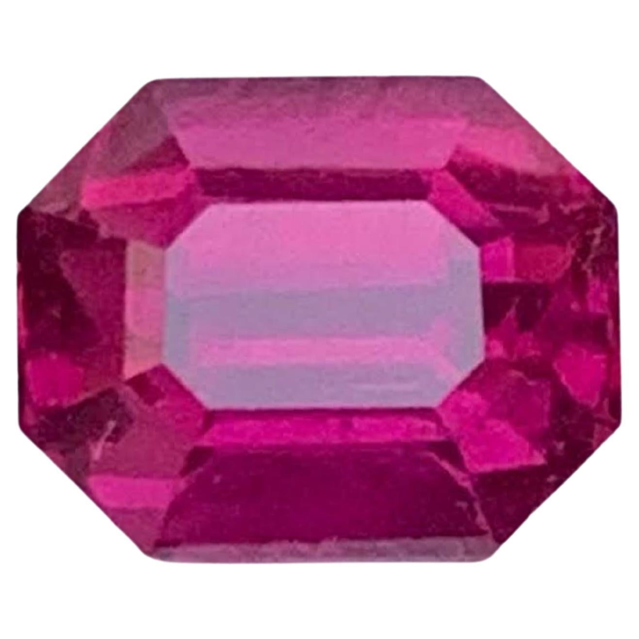 1,55 carati di granato rosso rosato naturale sfuso, pietra di smeraldo tagliata, gemma africana