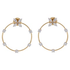 1,55 Karat birnenförmige Diamant-Ohrstecker aus massivem 14k Gelbgold feiner Schmuck