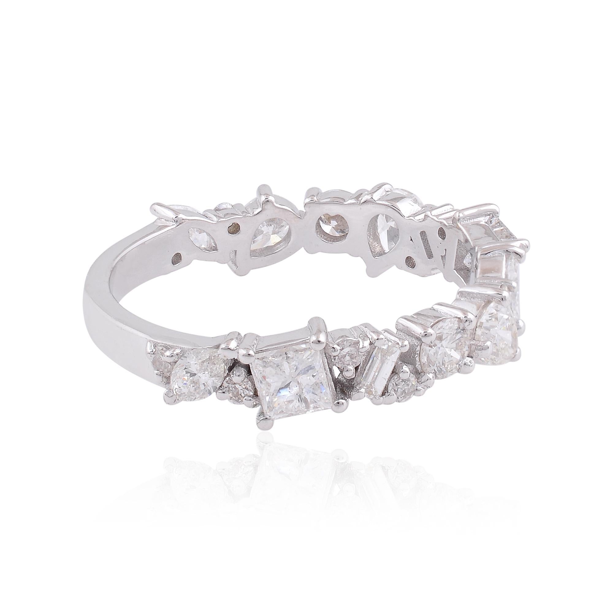 in vendita:  Anello a mezza eternità con diamante da 1,55 carati SI/HI in oro bianco 18k 2