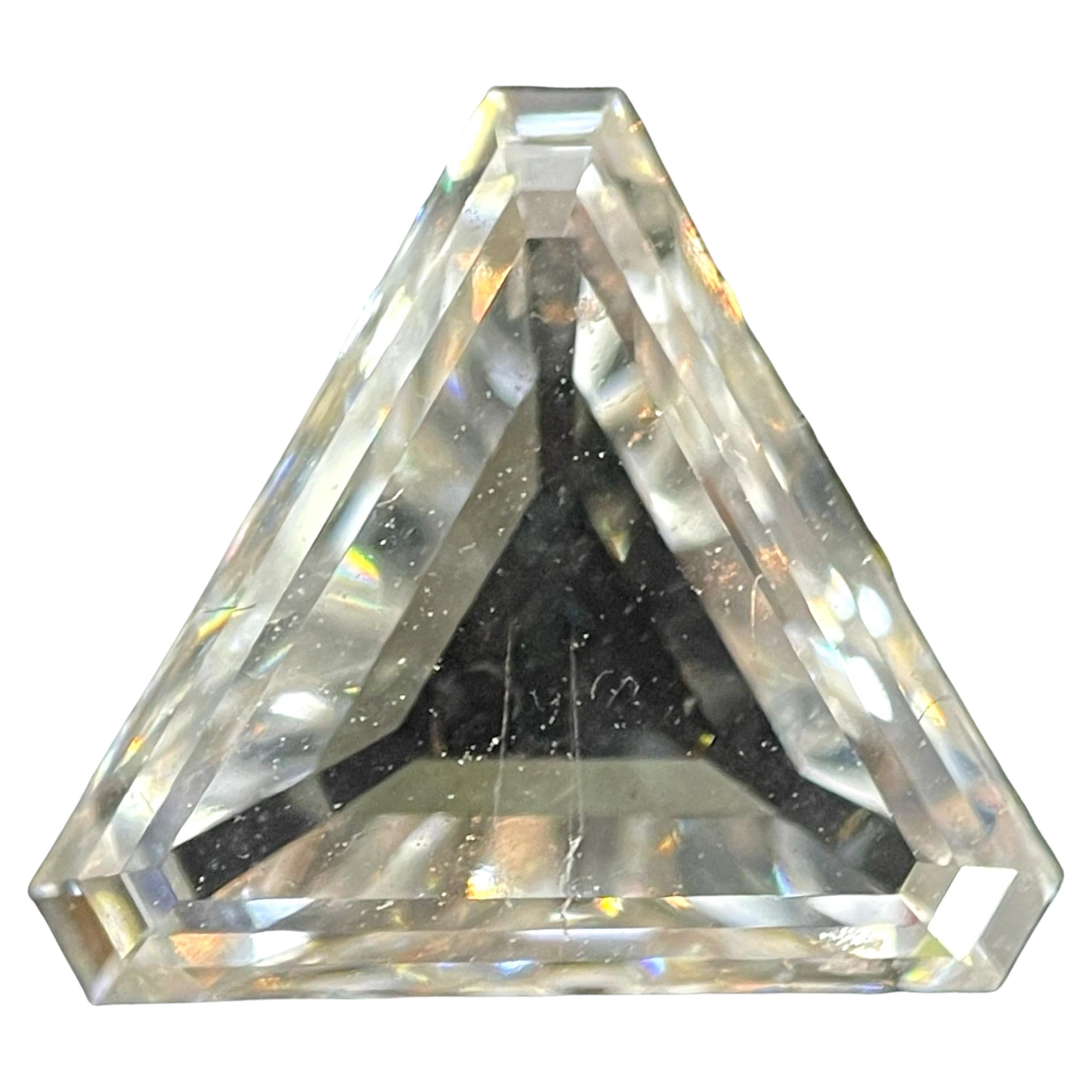 1.55 Carat Triangular Step GIA Certified I Color Si1 Clarity Diamond For Sale