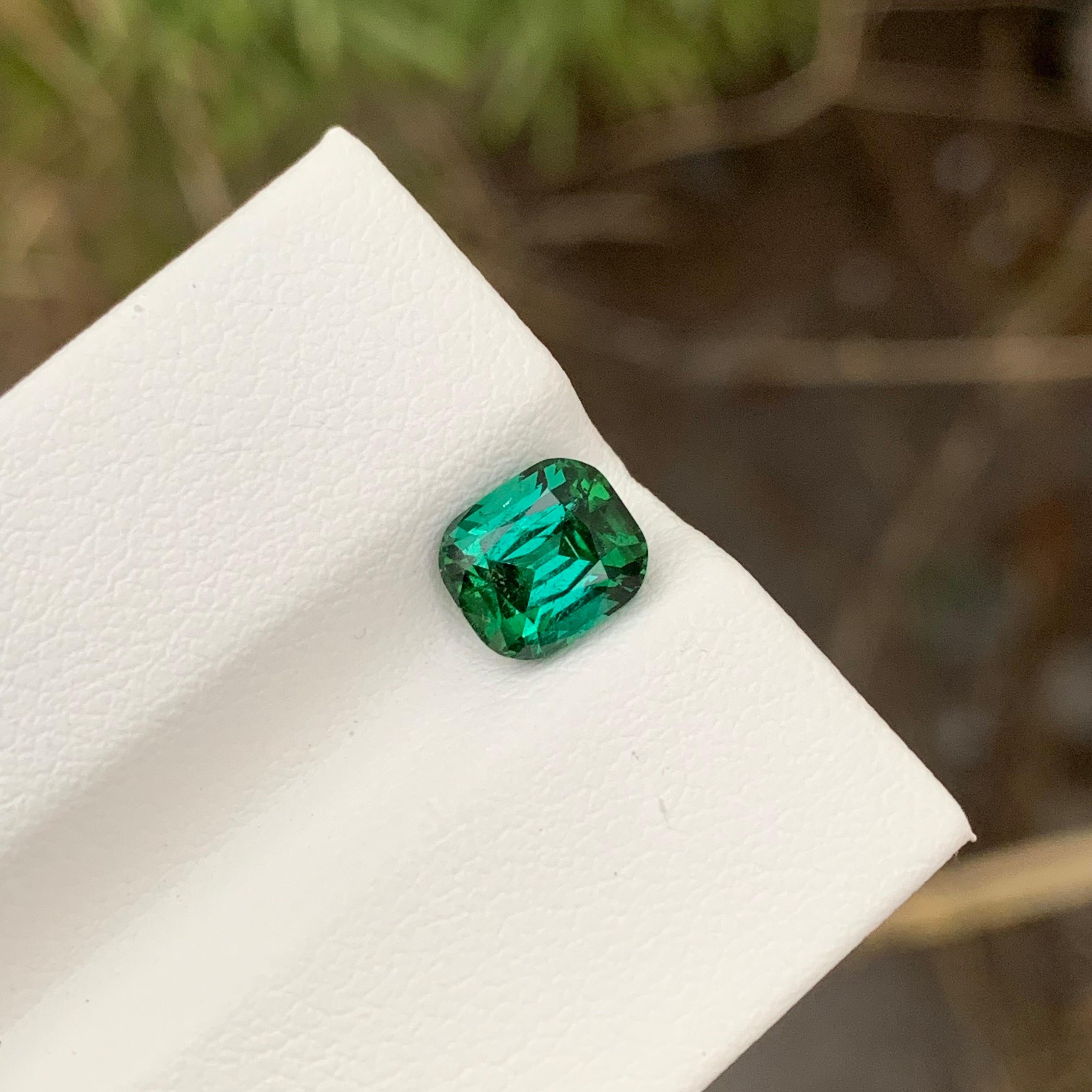 Arts and Crafts 1.55 Carats Adorable Natural Loose Dark Lagoon Tourmaline Gem For Jewellery For Sale