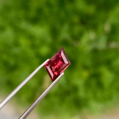 1.55 Carats Natural Loose Fancy Cut Red Rhodolite Garnet Gem For Ring