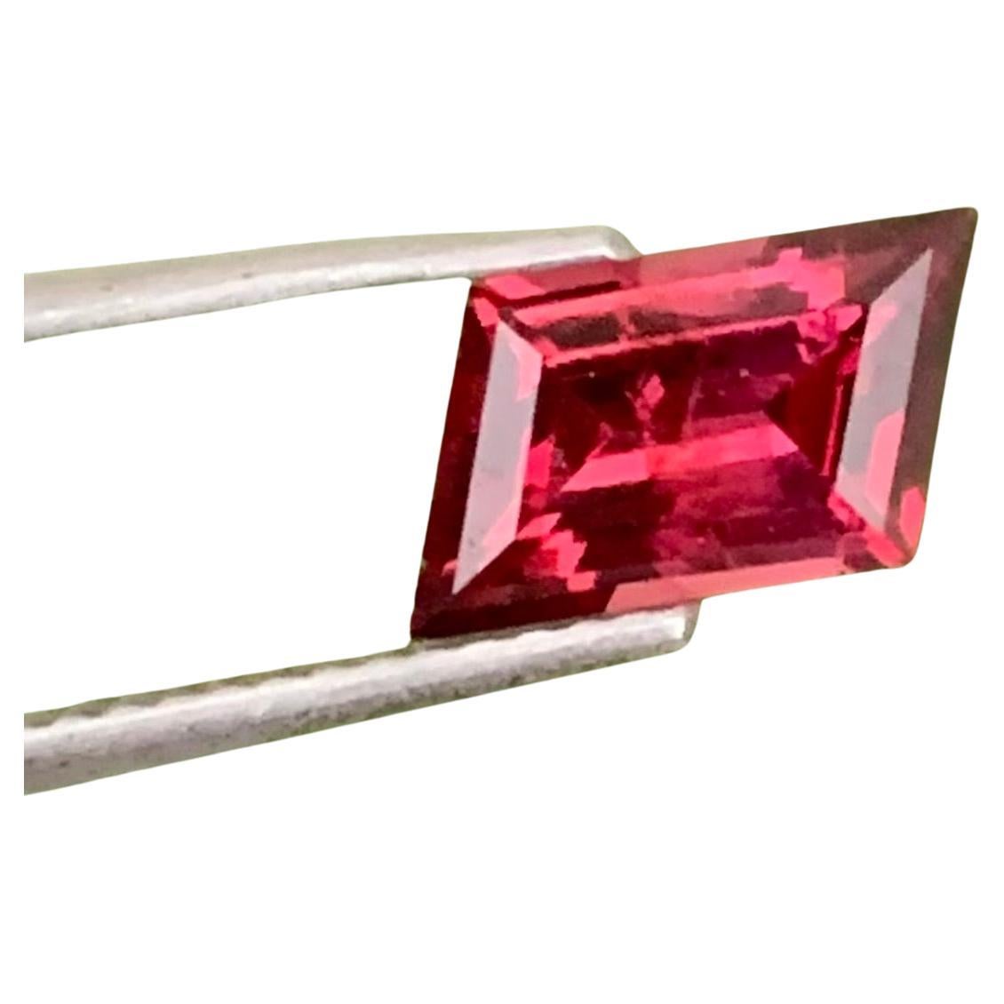 1.55 Carats Natural Loose Fancy Cut Red Rhodolite Garnet Gem For Ring  For Sale