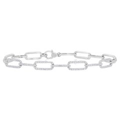Roman Malakov Pulsera de eslabones de moda con diamantes de corte redondo y 1,55 quilates totales