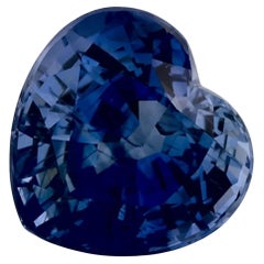 1.55 Ct Blue Sapphire Heart Loose Gemstone