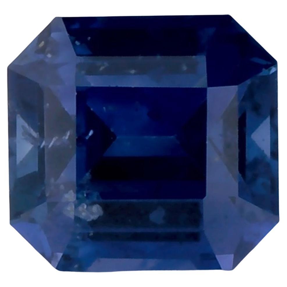 1.55 Ct Blue Sapphire Octagon Loose Gemstone For Sale