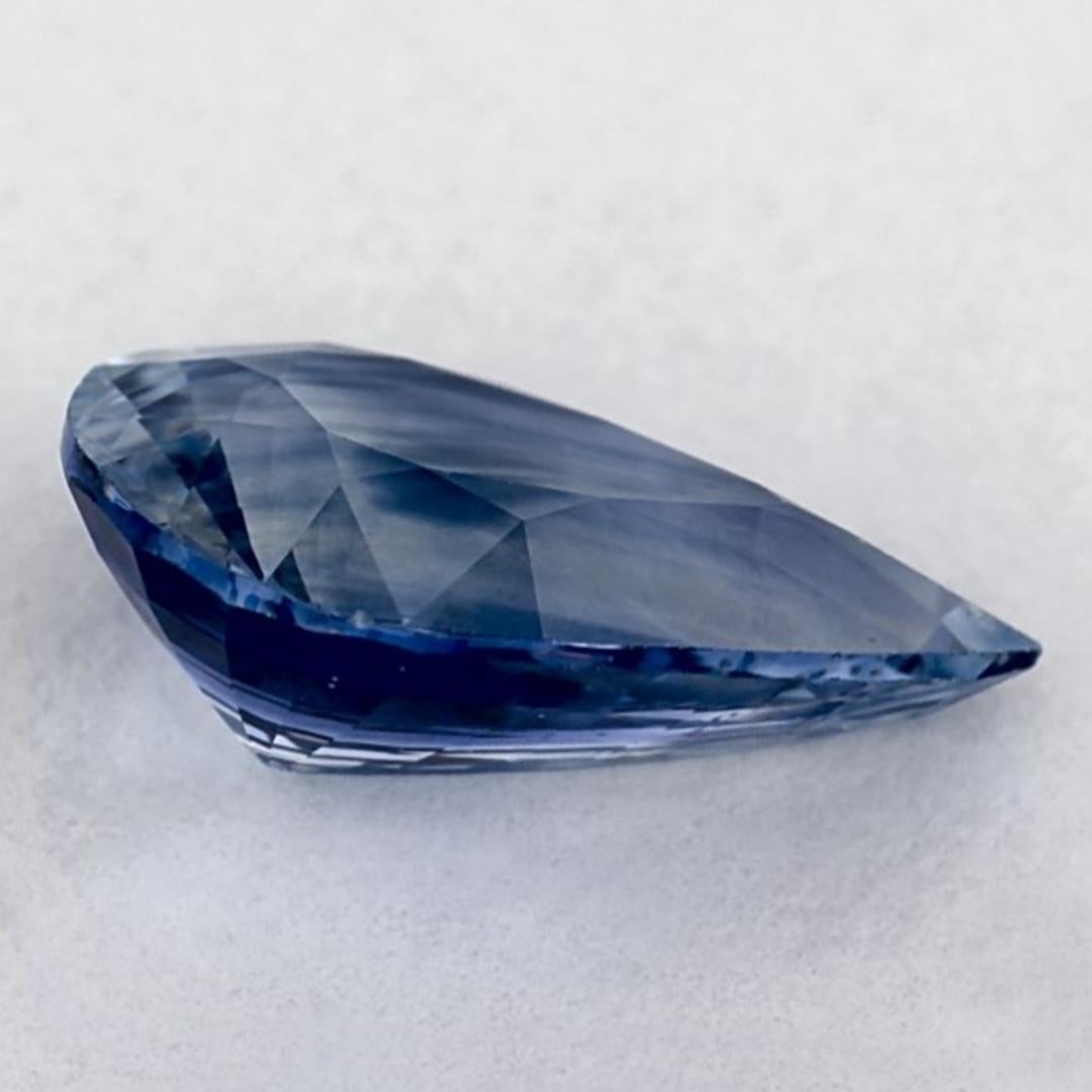 1.55 carati di zaffiro blu a forma di pera sciolto In condizioni Nuovo in vendita a Fort Lee, NJ