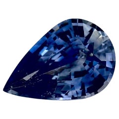 Gema suelta de zafiro azul pera de 1.55 qt