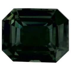 1.55 Ct Green Sapphire Octagon Cut Loose Gemstone