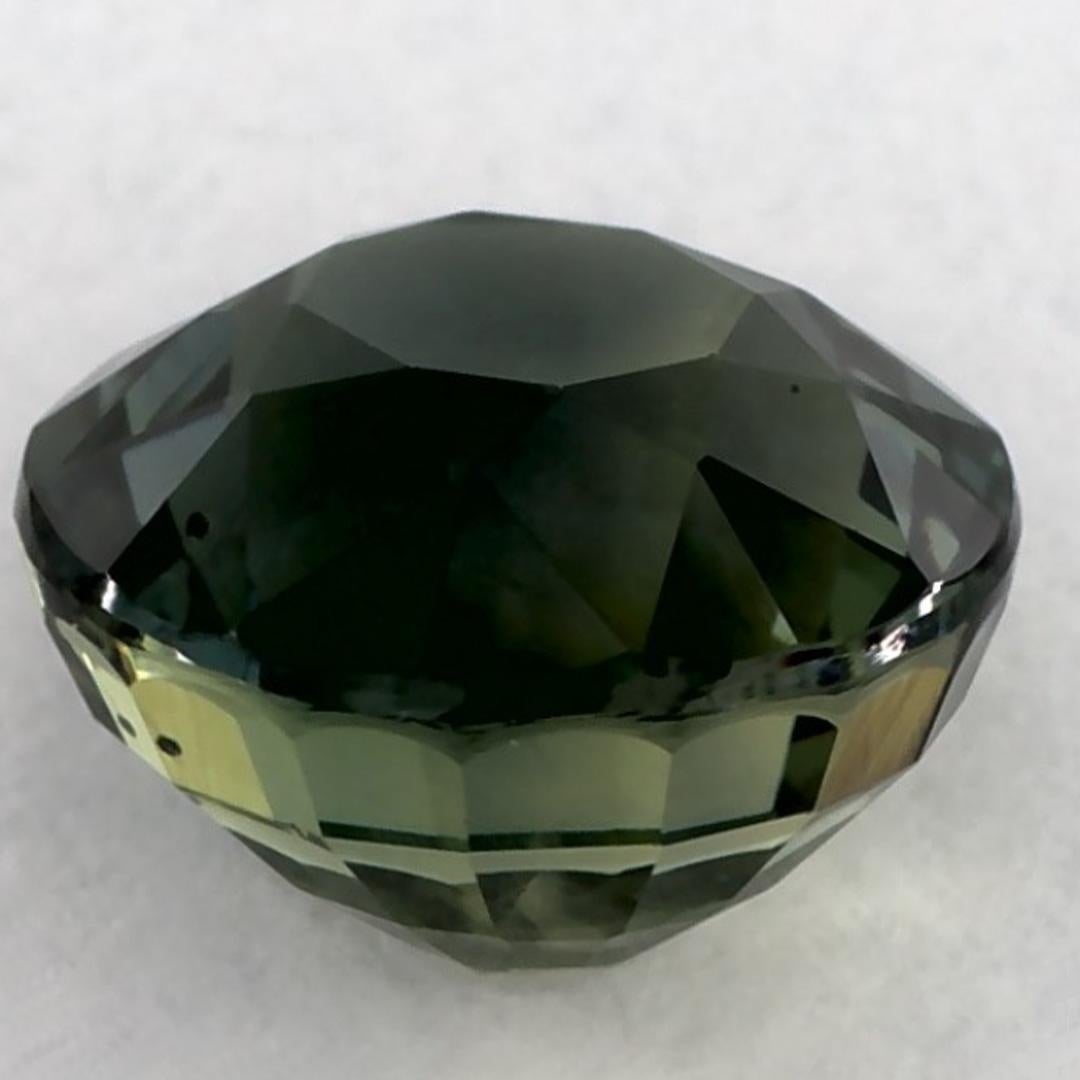 1.55 carati di zaffiro verde rotondo sfuso In condizioni Nuovo in vendita a Fort Lee, NJ