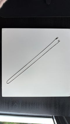 Collar de cadena de caja de platino de 15,5" (ajustable de 40 cm a 37 cm)-3,77 g